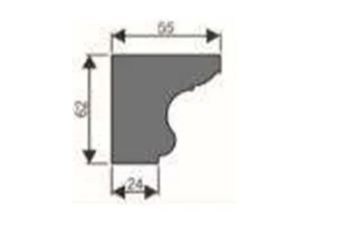 Карниз ОКА 970 (для дверей 700 мм) эмаль слоновая кость (массив ольхи)