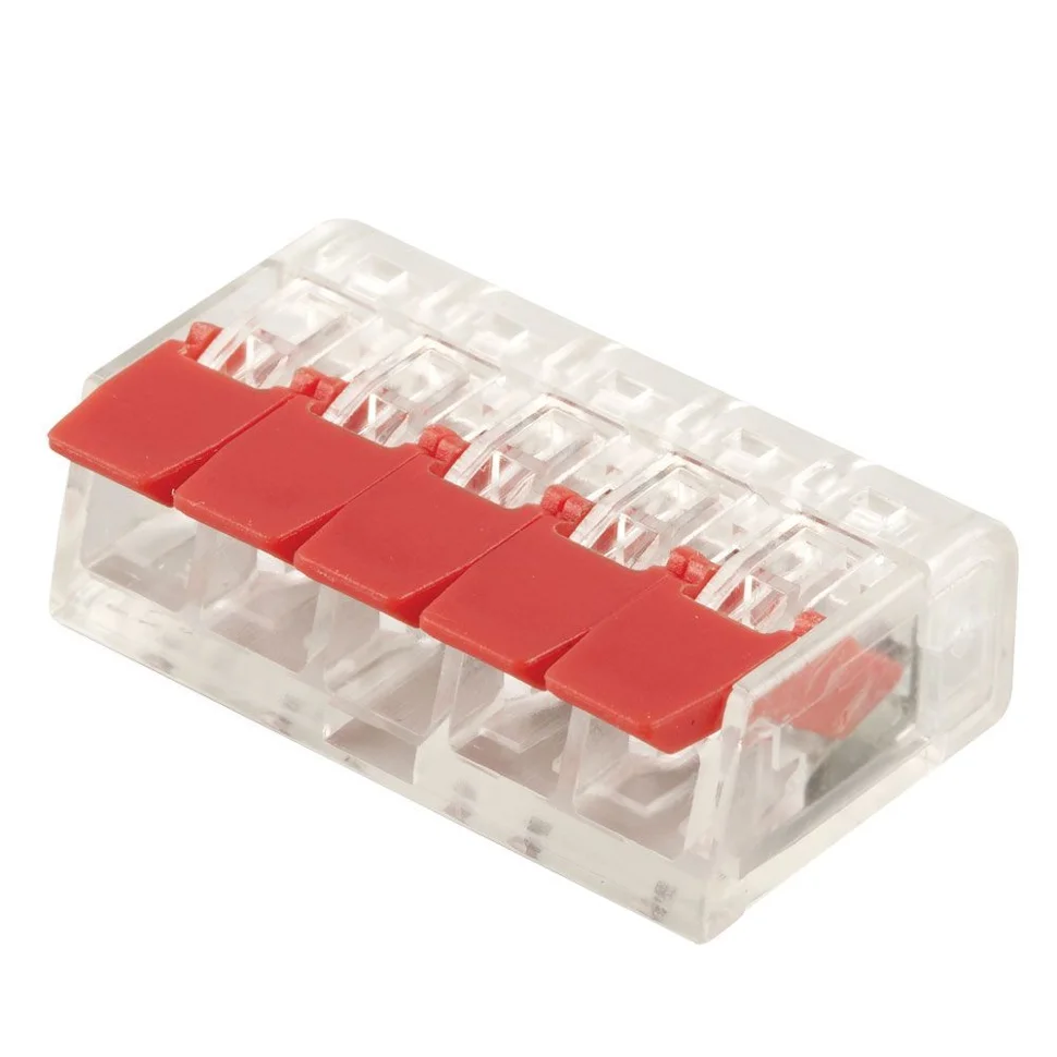 Клемма универсальная компактная 5-проводная LD221-415 (5шт), STEKKER