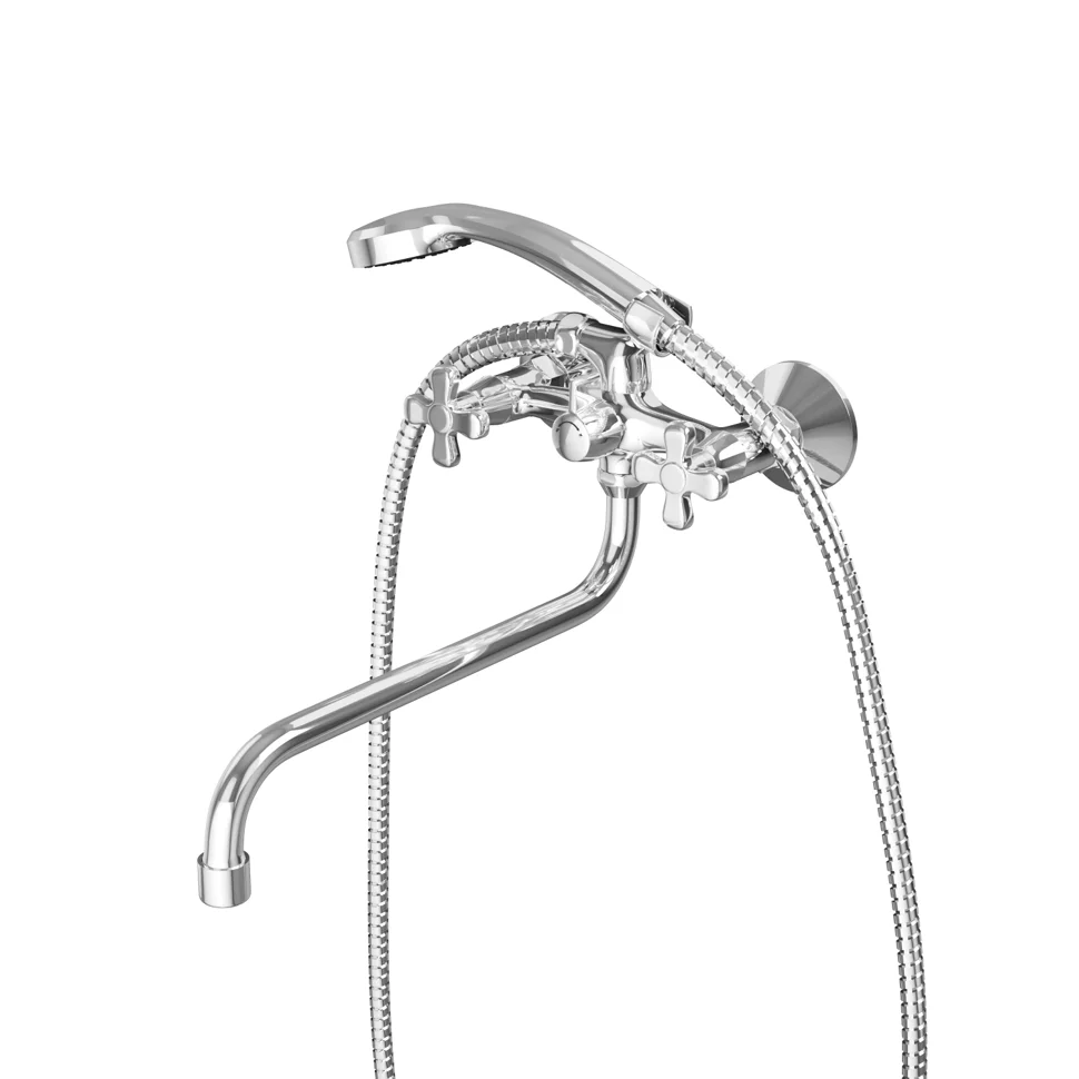 Смеситель RUSH Sakhalin SA5350-51 для ванны, с длинным поворотным изливом, латунь