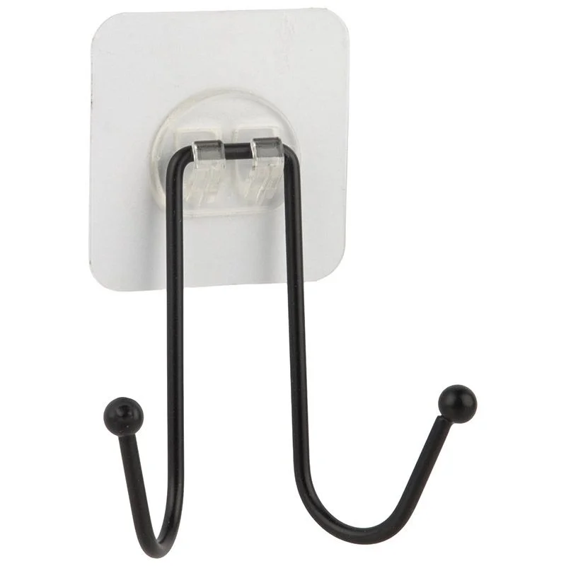 Крючок двойной BLACK (крепление: самоклеящаяся основа) Крючок двойной BLACK (крепление: самоклеящаяся основа)