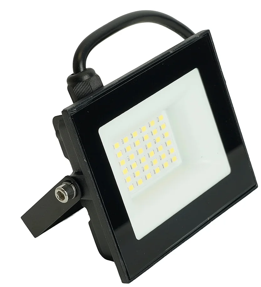 Прожектор светодиодный 50W 6400K 230V IP65 4000Лм 100х91х24мм черный в компактном корпусе SAFFIT, SFL51-50, ПРОМО Прожектор светодиодный 50W 6400K 230V IP65 4000Лм 100х91х24мм черный в компактном корпусе SAFFIT, SFL51-50, ПРОМО