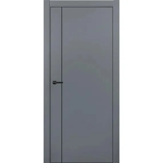 Дверь ДВЕРИ РЕГИОНОВ SILK-5 глухая графит, 70 ПЭТ (кромка ABS черная)