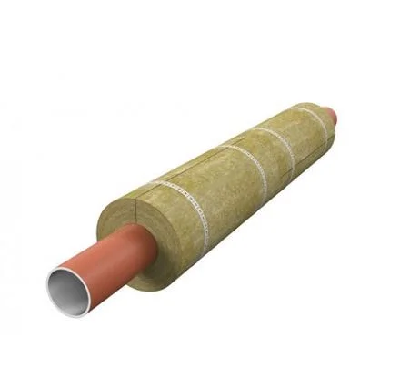 Цилиндры Роквул 40 x 114 мм кашированные фольгой (плотность 80кг/м3)
