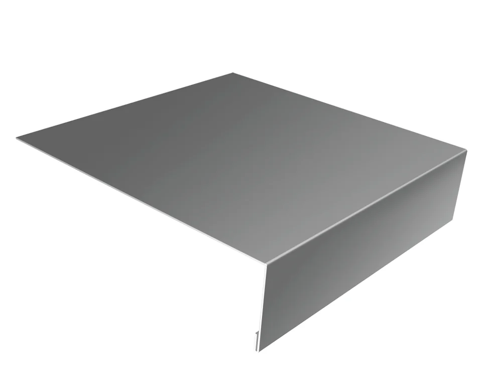 Планка лобовая PE RAL 9006 (светлый алюминий) для софита 190*50*3м.п. Планка лобовая PE RAL 9006 (светлый алюминий) для софита 190*50*3м.п.