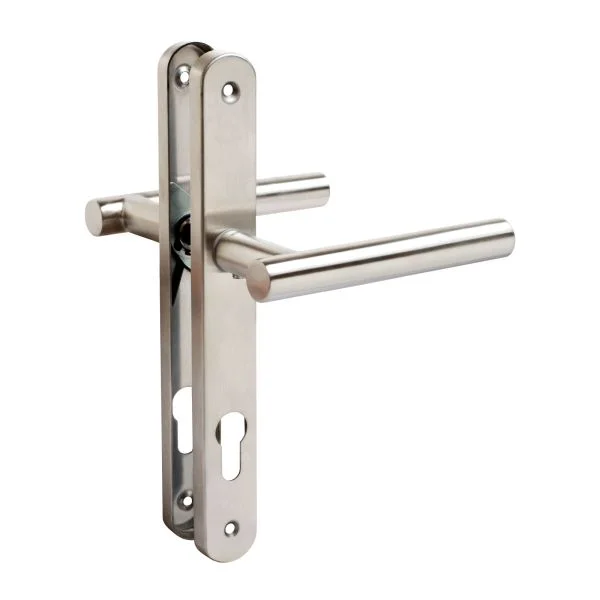 Ручка дверная на планке БУЛАТ РФ 85.30.10НС INOX 304 нержавеющая сталь д/узкопроф.замков