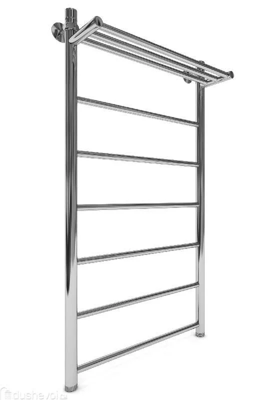 Полотенцесушитель INDIGO Line 1000х400 1" с полочкой, полированная поверхность Полотенцесушитель INDIGO Line 1000х400 1" с полочкой, полированная поверхность