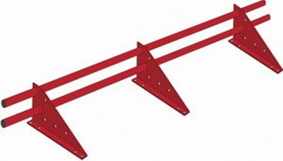 Снегозадержатель трубчатый Optima на 3-х опорах PE, L=3 м RAL 7024 (мокрый асфальт)