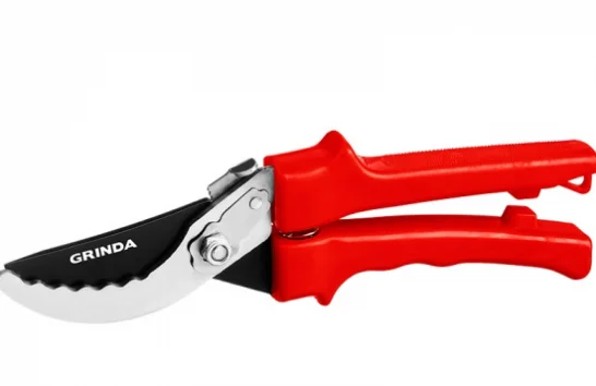 Секатор 200мм GRINDA G-31 с пластиковыми рукоятками, плоскостной