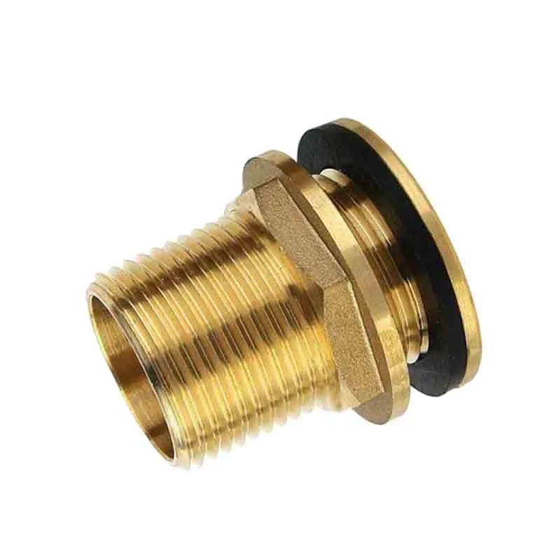 Врезка для бочки TIM с контрогайкой 1/2" наруж, латунь