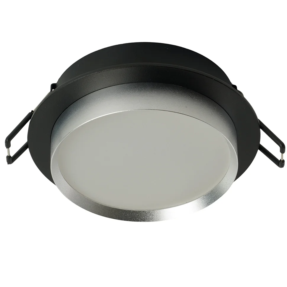 Светильник точечный Feron DL507 15W 230V GX53, черный +Серебро круг без лампы