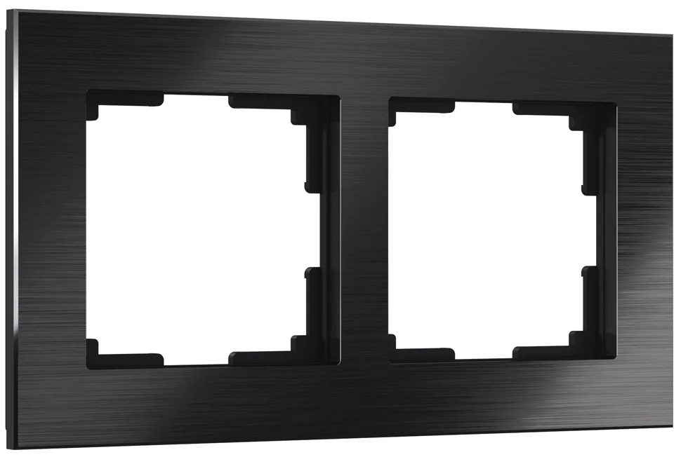 Рамка двухместная Werkel Aluminium, черный алюминий, WL11-Frame-02 , W0021708 Рамка двухместная Werkel Aluminium, черный алюминий, WL11-Frame-02 , W0021708