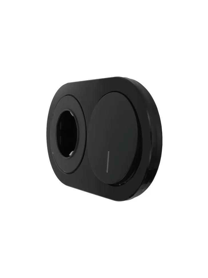 Рамка двухместная горизонтальная Lezard OSEN акриловая черная круглая Рамка двухместная горизонтальная Lezard OSEN акриловая черная круглая