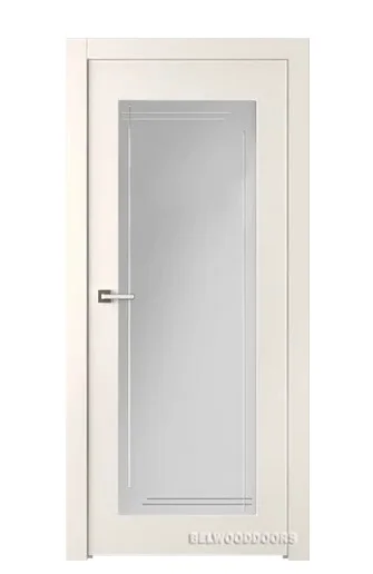 Дверь BELWOODDOORS "Кремона 1" стекло Мателюкс белый витраж 70 (21-8) эмаль жемчуг