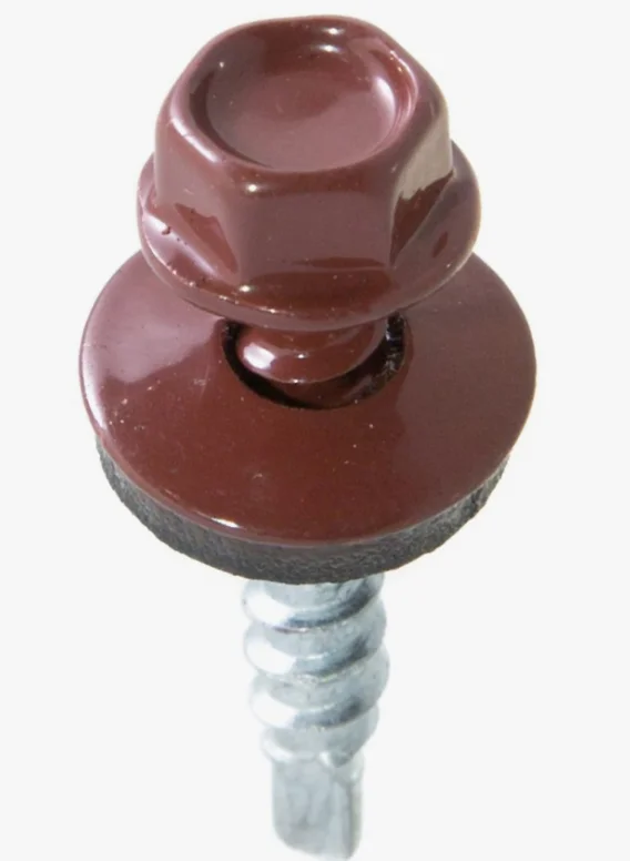 Саморез кровельный 5,5x19 (красное вино) RAL 3005 (ведро 300шт) SteelRex