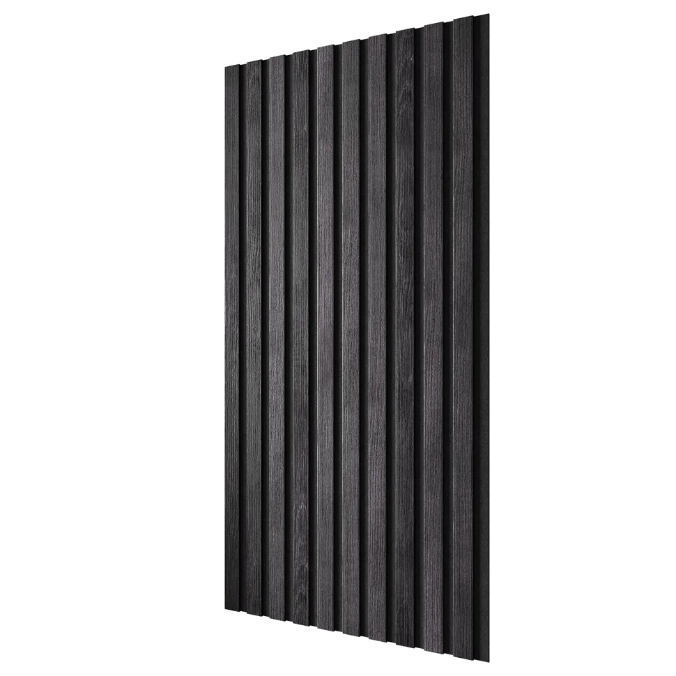 Панель акустическая гибкая ARTIVA, черный войлок, 1200х600х9мм, рейки МДФ 40х6мм, ясень дымчатый