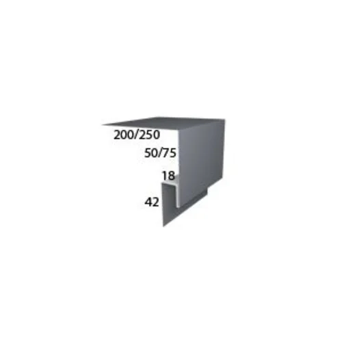 Планка околооконная сложная PE RAL ** для М/Сайдинга 0.45мм, 200*75*2м.п.