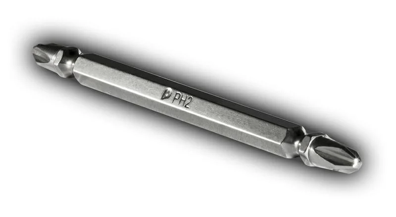 Бита отверточная двусторонняя PH-2 / PH-2 х110мм (1шт), блистер, ПРАКТИКА "Профи"