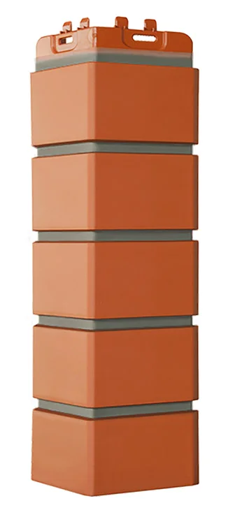 Угол наружный Grandline терракотовый со швом RAL 7006 (Клинкерный кирпич Design) 0,12*0,39 м