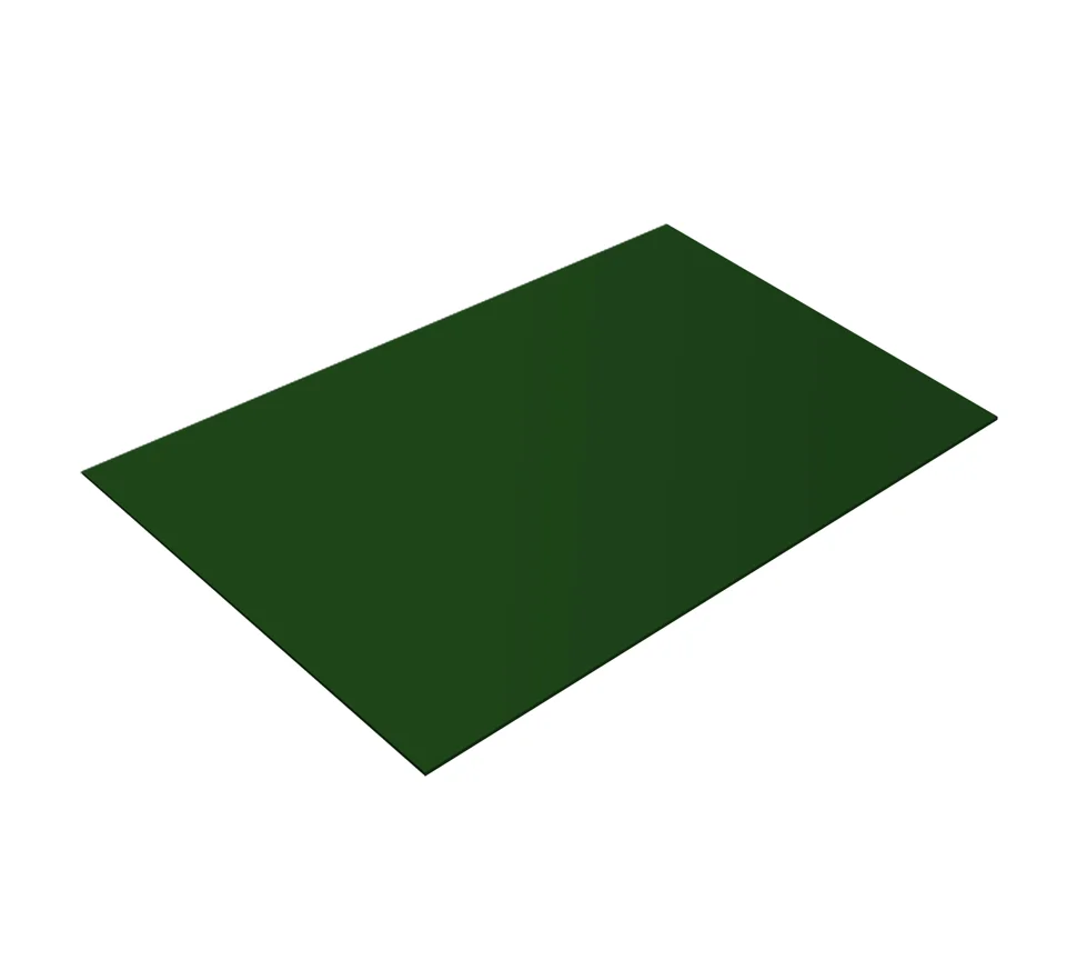 Плоский лист Quarzit Lite RAL6005(зеленый мох), 0.5мм, 1.25*2м (в пленке)