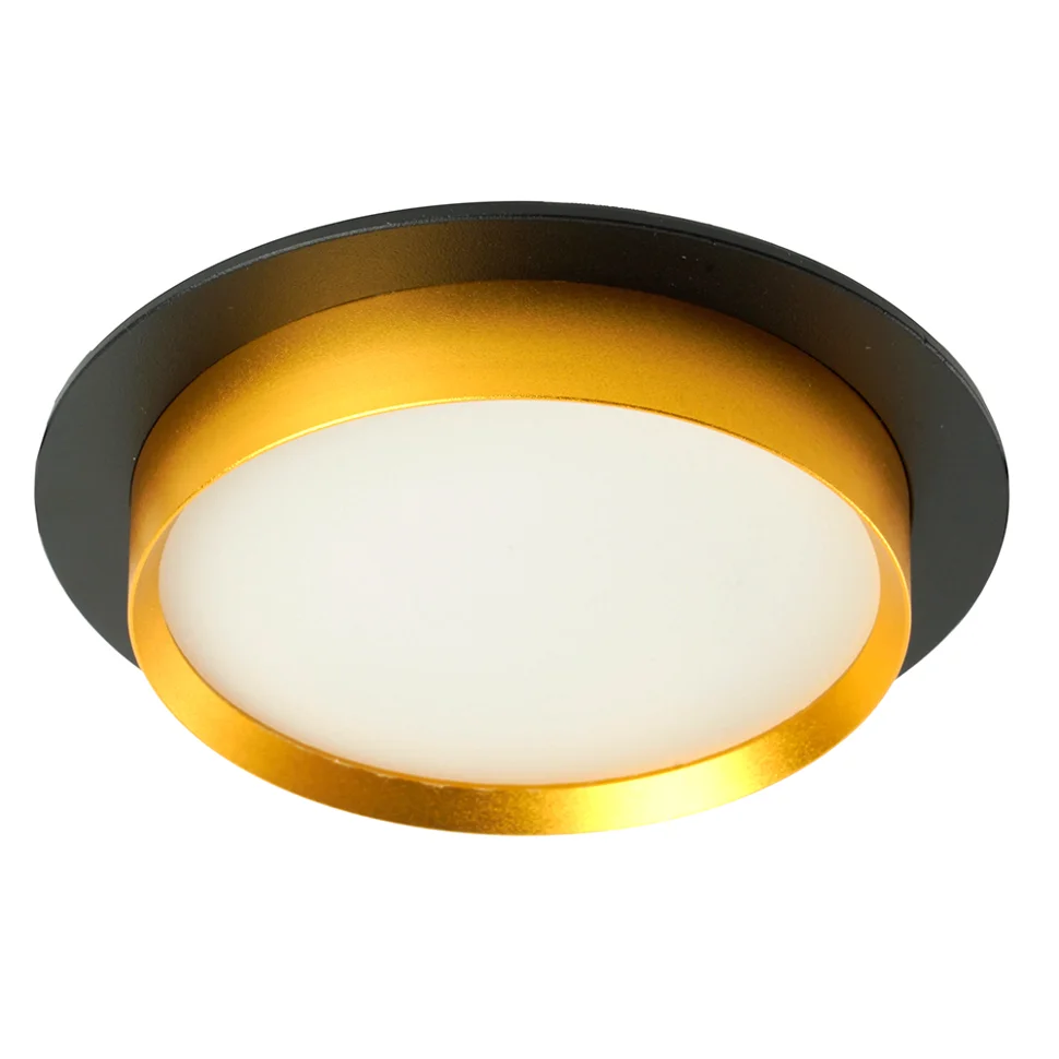 Светильник точечный Feron DL507 15W 230V GX53, черный + золото круг без лампы