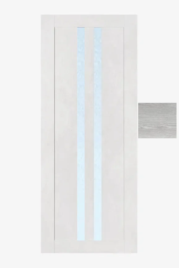 Дверь ТЕРРИ №112 Лофт Ривьера, частичное стекло 80, еврошпон