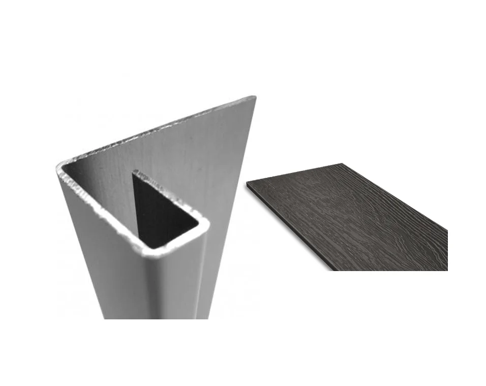 Профиль финишный DECOVER 0,5 Satin с пленкой RAL 7024 (мокрый асфальт) длина 3,0 метра