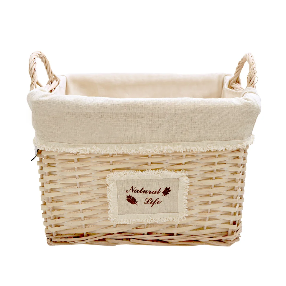 Корзина стеллажная высокая с ручками "Natural life", Д360 Ш260 В260