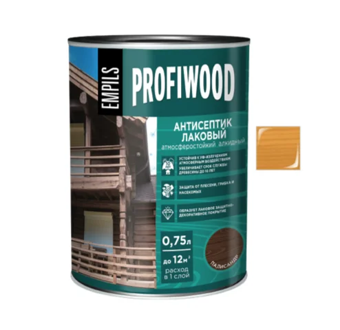 Антисептик EMPILS PROFIWOOD лаковый атмосферостойкий алкидный орегон 0,7 кг
