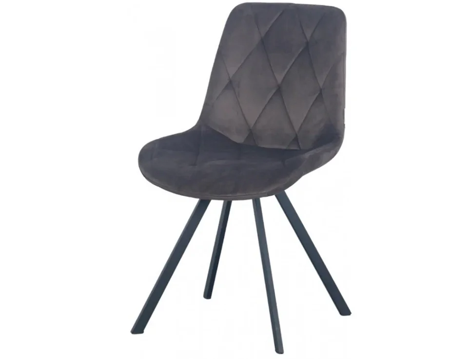 Стул мягкий поворотный, ГОРЬКИЙ ШОКОЛАД-G62-10 велюр, каркас металл черный, DC68