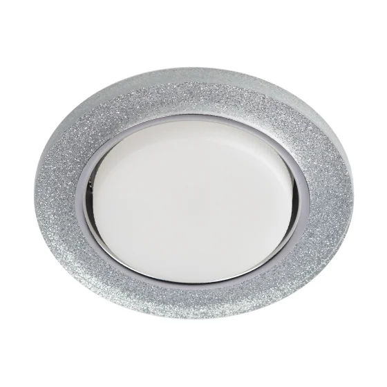 Светильник точечный ЭРА DK LD51 CH/SHSL GX53 со светодиодной подсветкой хром серебро