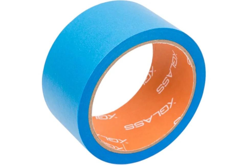 Лента малярная для для точных линий ( РИСОВАЯ бумага Washi) синяя, X-GLASS 48мм х 25м Лента малярная для для точных линий ( РИСОВАЯ бумага Washi) синяя, X-GLASS 48мм х 25м