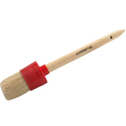 Кисть круглая 55мм светлая натуральная щетина, пластмассовый корпус, деревянная ручка, STAYER "MASTER" №16 Кисть круглая 55мм светлая натуральная щетина, пластмассовый корпус, деревянная ручка, STAYER "MASTER" №16
