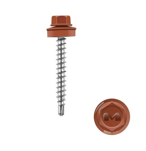 Саморез кровельный 4,8x50 (терракота) RAL 8004 (уп 150шт) DAXMER