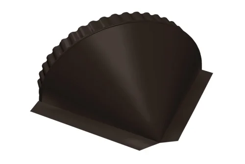 Заглушка конька полукруглого торцевая (Kонусная) Satin MATT PE, RAL **, GL