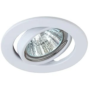 Светильник точечный ЭРА ST2A WH штампованный поворотный MR16,12V/220V, 50W белый