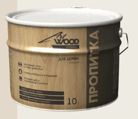 Состав деревозащитный ArtWOOD Classic белый 8кг