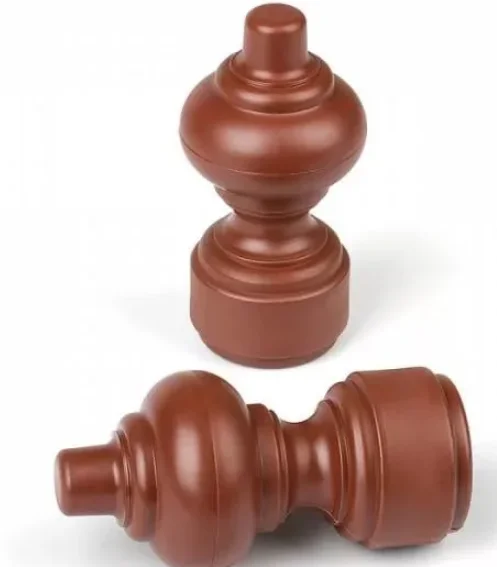 Наконечник для трубы Кантри красное дерево (пластик), 2шт