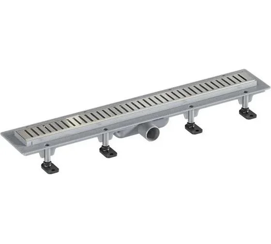 Трап Good Door душевой 65 см с прорезями, комбинированный затвор, цвет серый