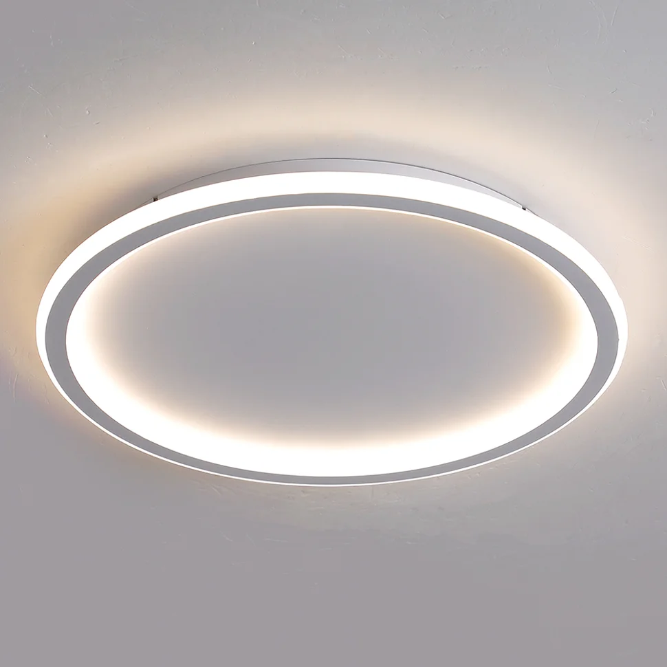 Светильник светодиодный RING с пультом, с батарейками 2*ААА, 80W, Max. 5600Lum, 3000К-6500K, IP20, белый AL5800 Feron