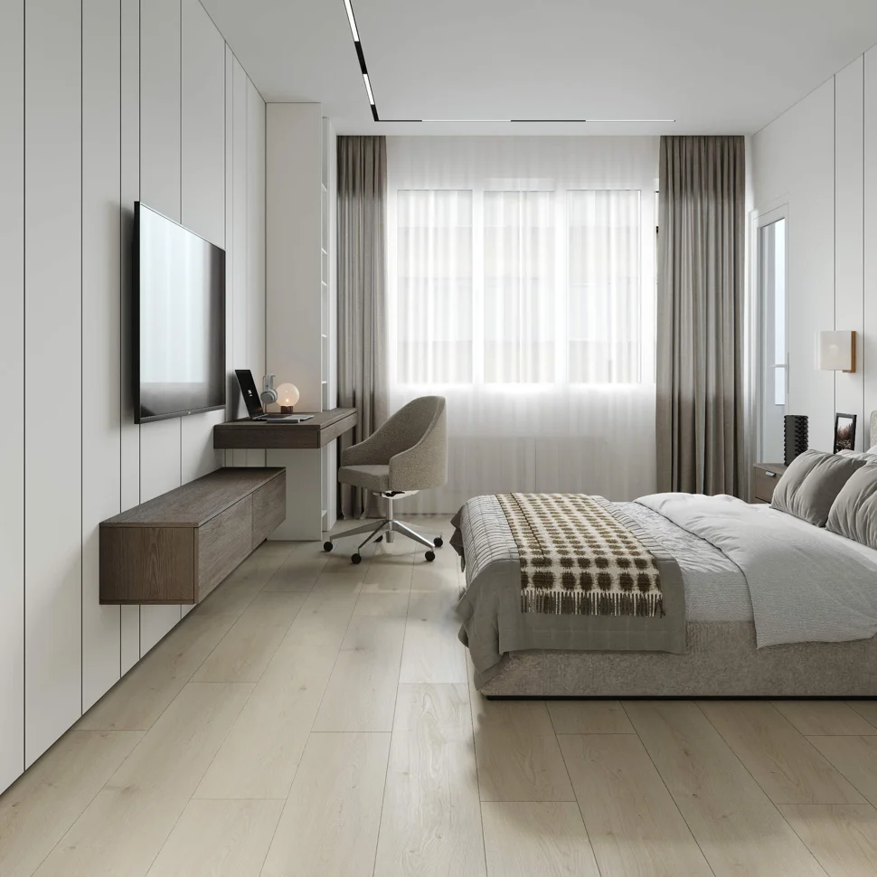 Плитка каменно-полимерная SPC FLOORWOOD Quantum 43 класс Дуб Миллер 1220*228*5 мм, арт.7492 (с фаской)