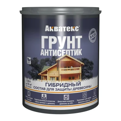 Грунт-антисептик гибридный Акватекс бесцветный 0,8л
