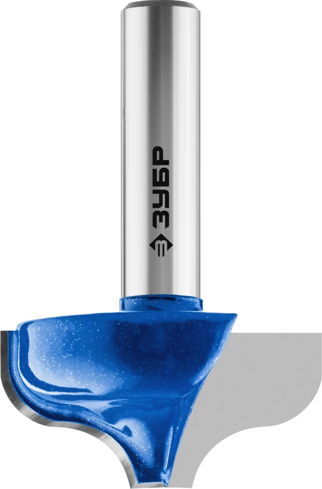 Фреза пазовая фасонная №2, D= 31,8мм, рабочая длина-16мм, радиус-6,35мм, хв.-8 мм, ЗУБР Профессионал