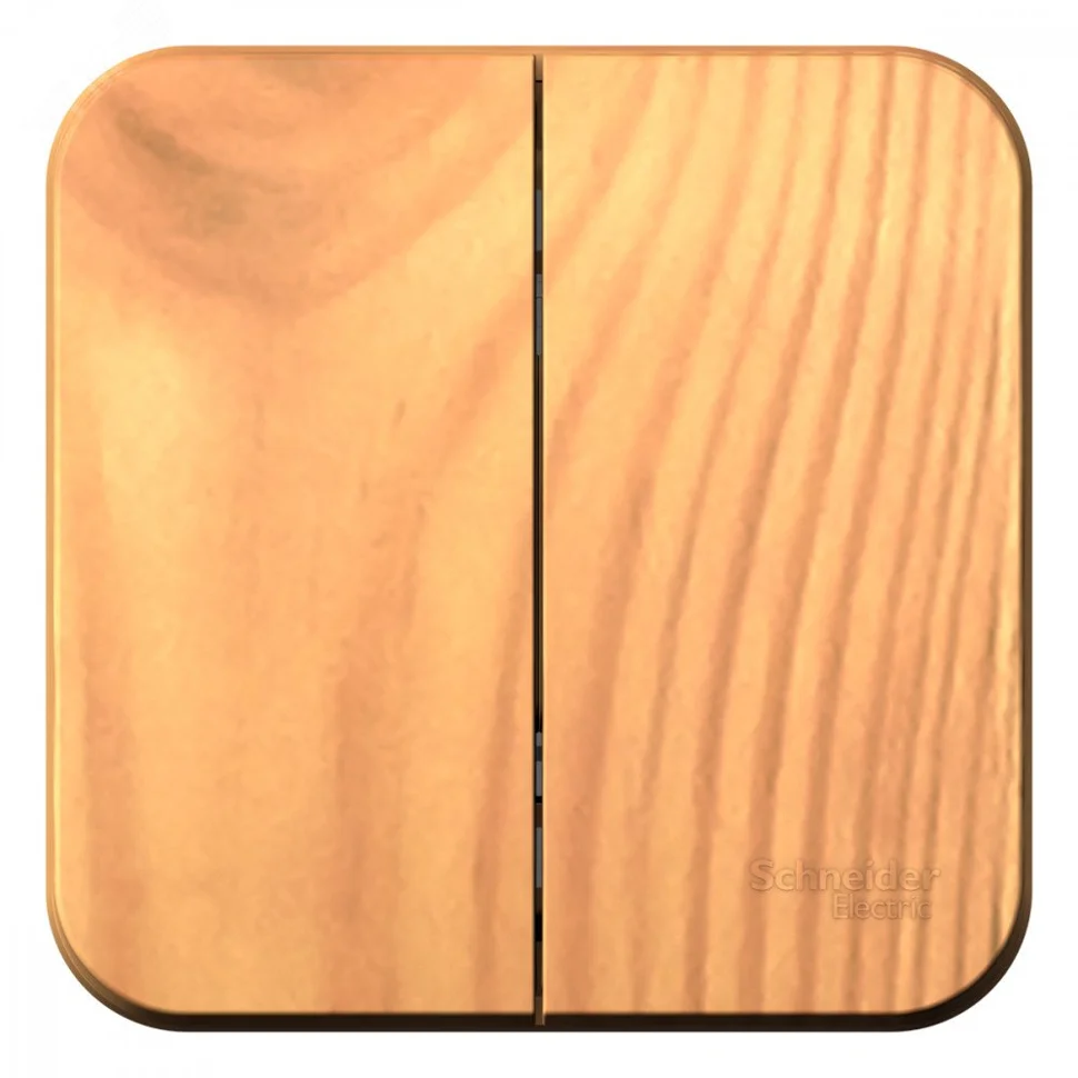 Выключатель двухклавишный ОП Blanca 10А IP20 (сх. 5) 250В с изолир. пластиной ясень SE BLNVA105015