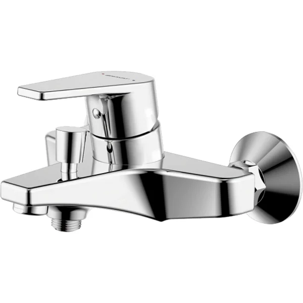 Смеситель Bravat Line F65299C-B-RUS для ванны с коротким изливом с аксессуарами, хром