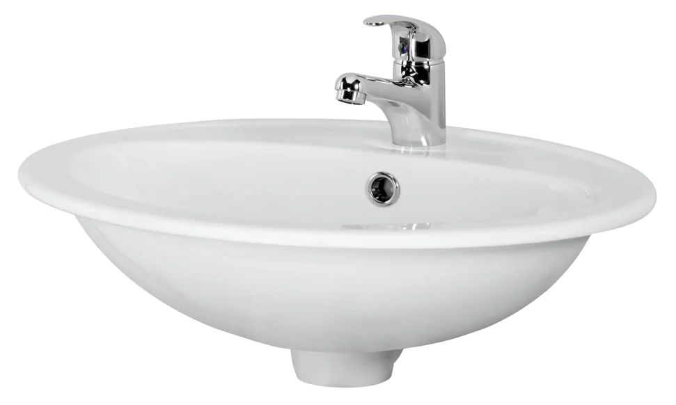 Раковина накладная CERSANIT Calla 54 круглая, 1 отверстие