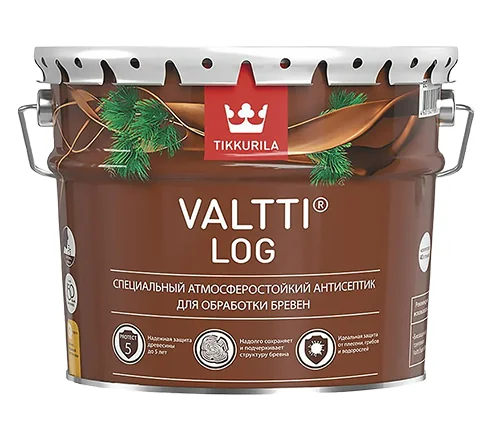 Антисептик лессирующий Tikkurila VALTTI LOG 9л красное дерево