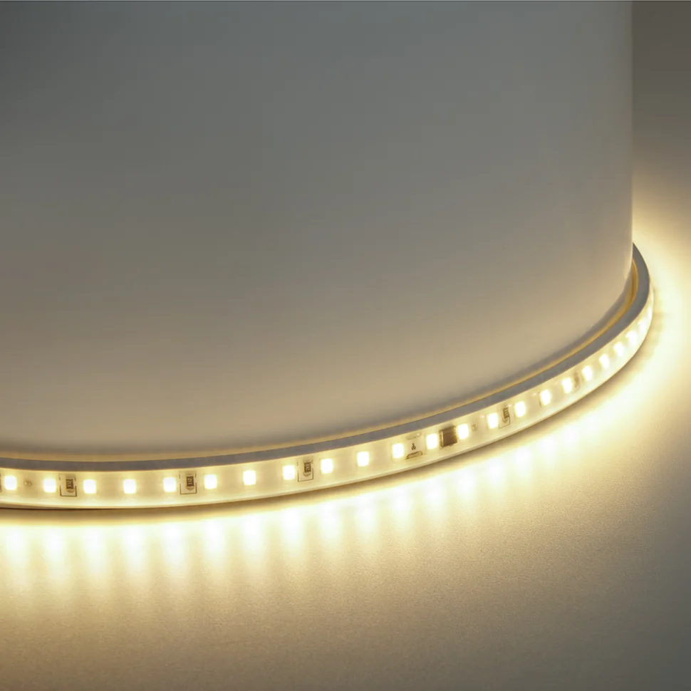 Лента светодиодная 10W/м 220V 3000K IP65 900Лм/м 120SMD(2835) длина 25м FERON,LS710 (сетевой шнур,2 заглушки, 2 коннектора в компл.)