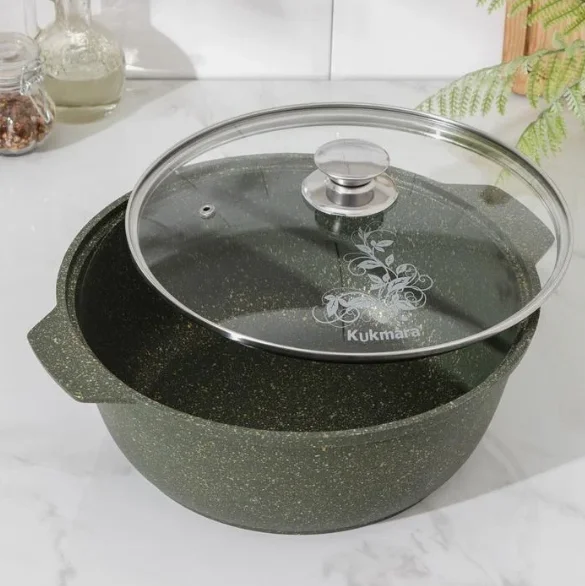 Жаровня-кастрюля Kukmara ж41tsml литая стекл. кр. 4.0л (Trendy style malachite) Жаровня-кастрюля Kukmara ж41tsml литая стекл. кр. 4.0л (Trendy style malachite)