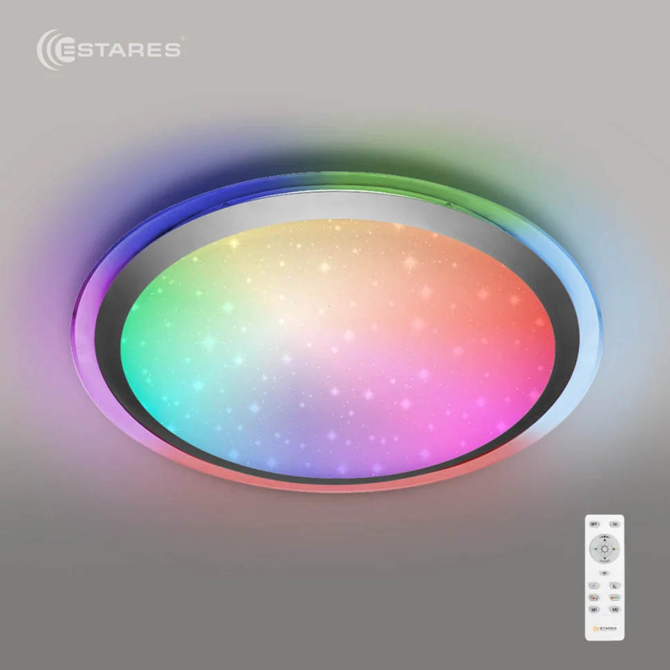 Светильник управляемый светодиодный ARION 40W RGB R-430-SHINY/SILVER-220-IP44