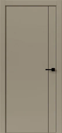 Дверь UBERTURE TAMBURAT LIGHT GEOMETRY Модель 4303 глухое, Лофт мокко 70, кромка ABS черная, черный молдинг